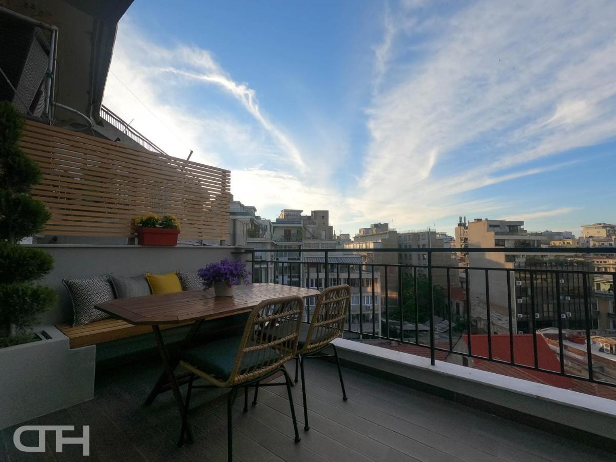 Luxury 80M2 Apartment With Balcony Downtown Szaloniki Kültér fotó